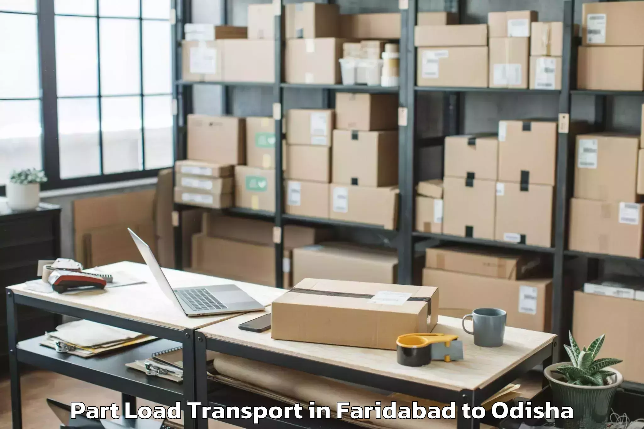 Top Faridabad to Umerkote Part Load Transport Available